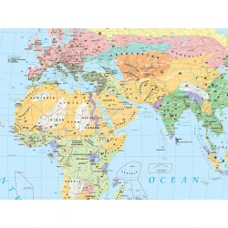 Mapa gospodarcza świata - rolnictwo i użytkowanie gleby (2021) - mapa ścienna 