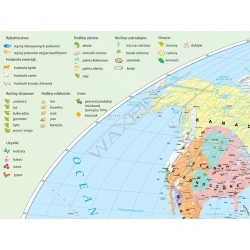 Mapa gospodarcza świata - rolnictwo i użytkowanie gleby (2021) - mapa ścienna 
