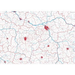 Mapa konturowa Polski administracyjna - ćwiczeniowa mapa ścienna 