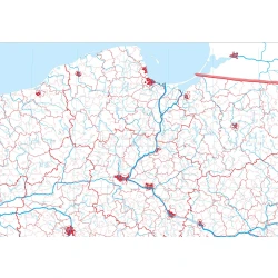 Mapa konturowa Polski administracyjna - ćwiczeniowa mapa ścienna 