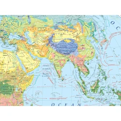 Mapa krajobrazowa świata - mapa ścienna 