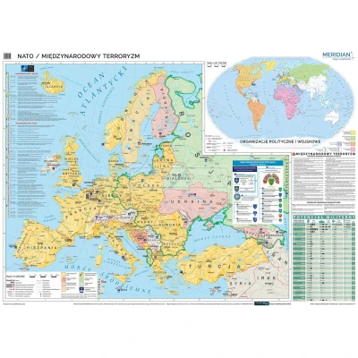 Mapa NATO / Międzynarodowy terroryzm (2022) - mapa ścienna