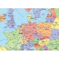 Mapa polityczna Europy /Stan na 2023/ - naklejka ścienna