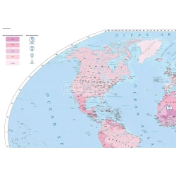 Mapa Przyrost naturalny na świecie (2021) - mapa ścienna