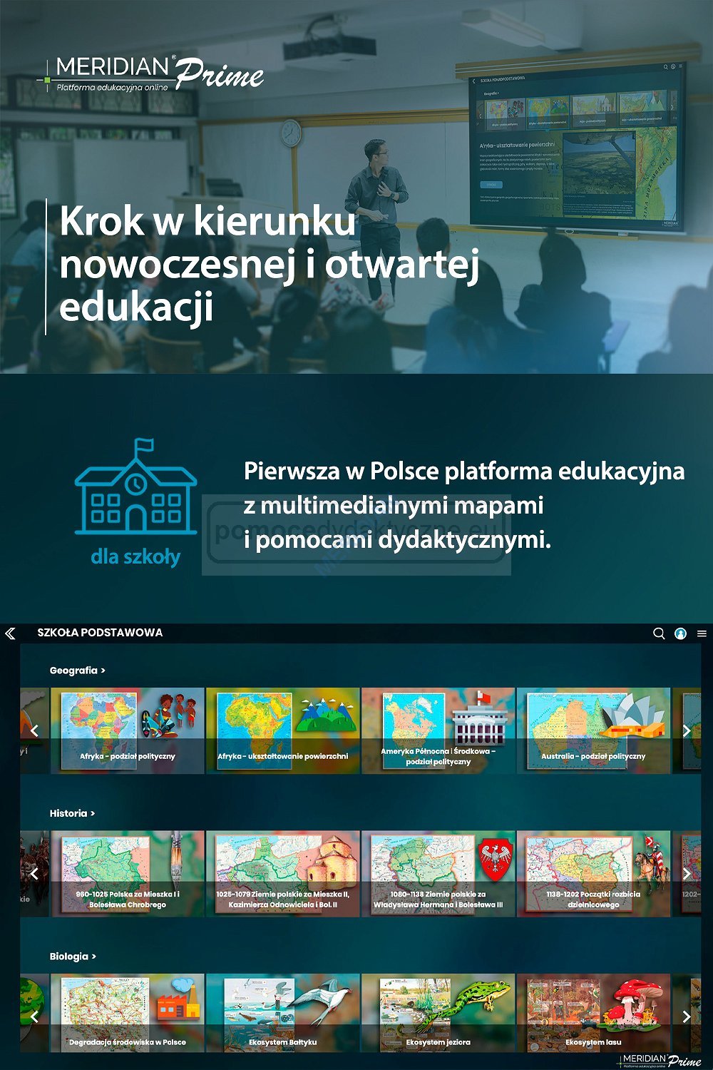 Meridian Prime SZKOŁA PRO nauczyciele + uczniowie /platforma  licencja szkolna wielostanowiskowa