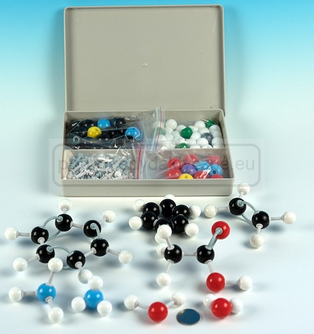 MODELE WIĄZAŃ CHEMICZNYCH 125 elementów, Modele atomów kulkowe