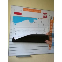 Nakładka magnetyczna 100% - Mapa Polski województwa- miasta kolor mapa