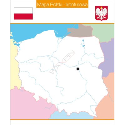 Nakładka magnetyczna 100 % - Mapa Polski stolica, kolor OJCZYZNA
