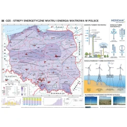 Energia odnawialna wody, wiatru, Słońca w POLSCE - zestaw 3 map 