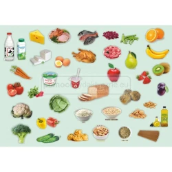 Magnetyczna piramida żywienia dla dzieci - 37 produktów i piramida