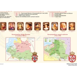 1000 lat historii Polski - dziedzictwo narodowe (960-1800) - mapa ścienna/plansza