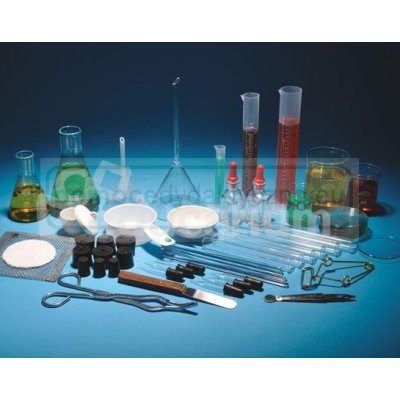 Wyposażenie laboratorium - Podstawowy zestaw do doświadczeń chemicznych - 48 elementów
