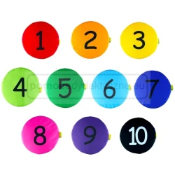 Poduszki zestaw Liczby 1-10, siedziska okrągłe