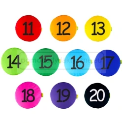 poduszki zestaw Liczby 11-20, siedziska okrągłe