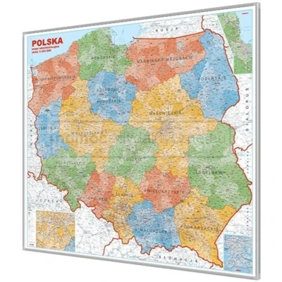Polska Administracyjna 110x100cm. Mapa magnetyczna.