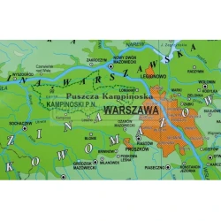  Polska fizyczna 173x137cm. Mapa magnetyczna.