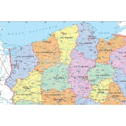 Polska w latach 1956-89 – historyczna mapa ścienna