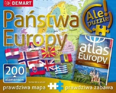 Puzzle: Państwa Europy + atlas