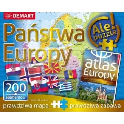 Puzzle: Państwa Europy + atlas