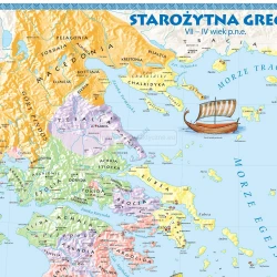 Starożytna Grecja VIII-IV w. p.n.e. - mapa ścienna historyczna