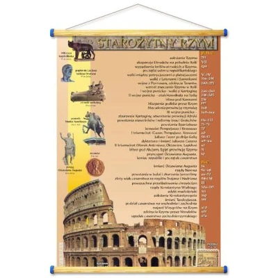 Starożytny Rzym - plansza - oprawa drewniana
