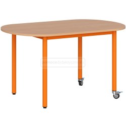 Stół mobilny szkolno-przedszkolny, owalny