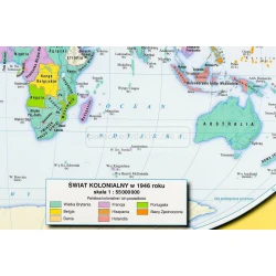 Świat / Imperia kolonialne na świecie – dwustronna mapa ścienna