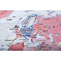 Świat podczas II wojny światowej – dwustronna mapa ścienna