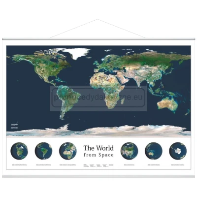 Świat satelitarny mapa ścienna – kompozycja satelitarna