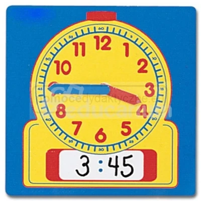 Tarcza zegarowa do zapisu czasu - zestaw klasowy 24 1, zegar edukacyjny