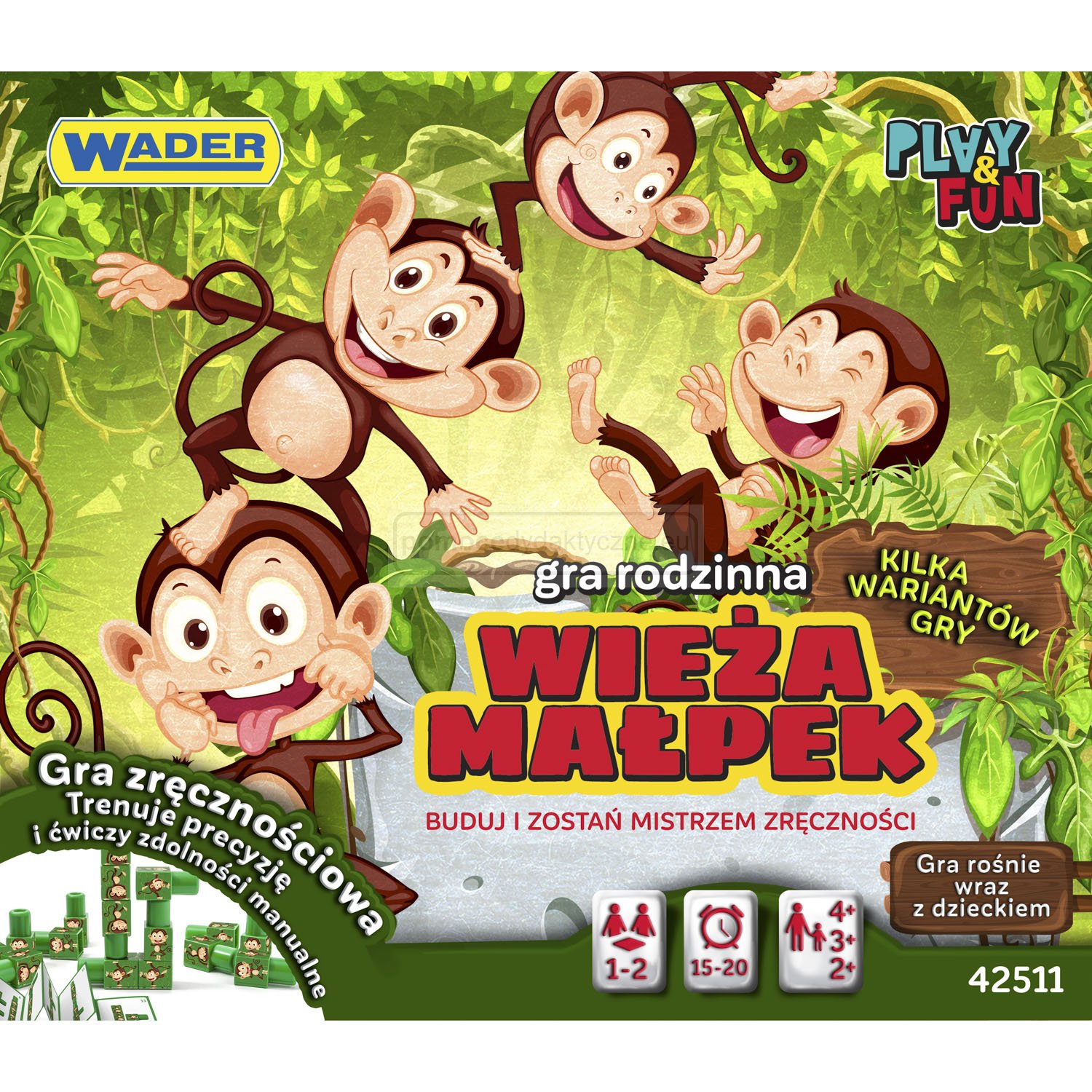 Wieża Małpek gra rodzinna Play&Fun