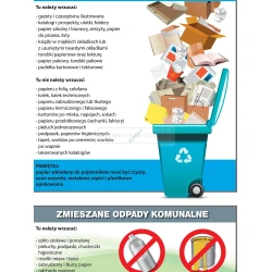 Zasady segregacji odpadów i recykling materiałowy - naklejka ścienna