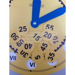 Zegar dwutarczowy demonstracyjny magnetyczny z minutami, na tablicę