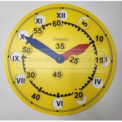 Zegar dwutarczowy demonstracyjny magnetyczny z minutami, na tablicę